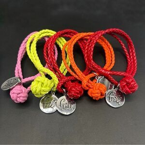 Vera Bradley Braided Cord Knot Frill Bracelets Lot of 5